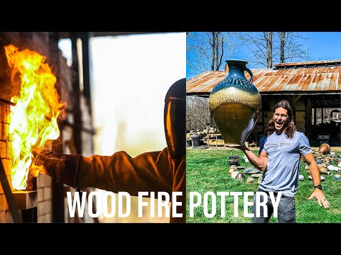 WOOD FIRE POTTERY ADVENTURE - the ENTIRE process!🔥