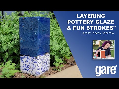 Layering Pottery Glaze & Fun Strokes • Vase Project