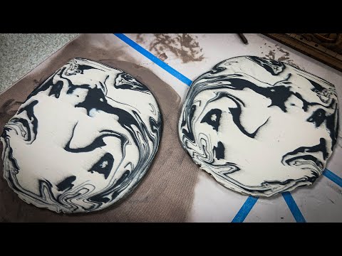 Making Marbled Clay 
for Handbuilding or Throwing Pottery  Part 1  Mixing