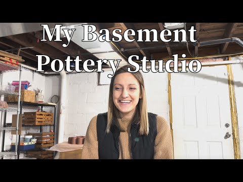 Tour of My Basement Pottery Studio- Setting up a Basement Studio at Home