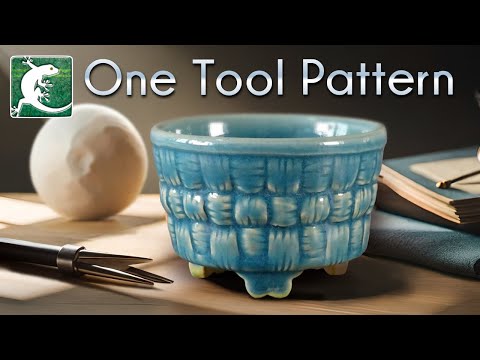 How to Hijack a Tool to Create Unique Ceramic Pieces. Basketweave Pot