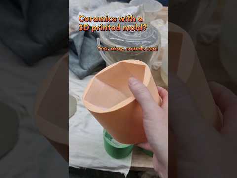 Can you make a clay cup with a 3D printed mold? #pottery #ceramics #3dprinting