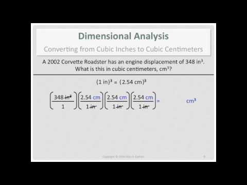 Dimensional Analysis: Converting From Cubic Inches To Cubic Centimeters