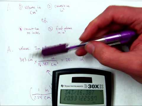 Calculating Volume Of A 7 Centimeter Cube In Cubic Inches