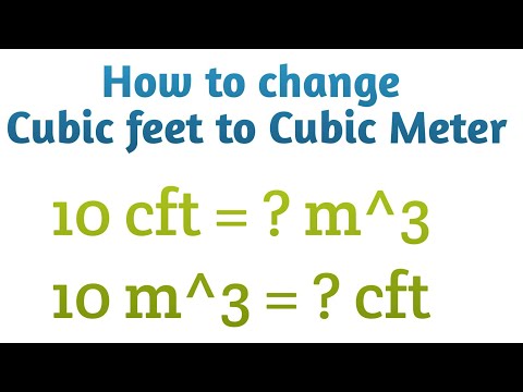 How To Convert Cubic Feet To Cubic Meter & M^3 To Cft