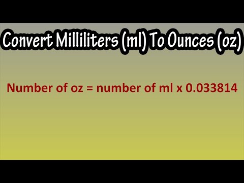 How To Convert Or Change Milliliters (Ml) To Ounces (Oz) Explained - Formula For Ml To Oz