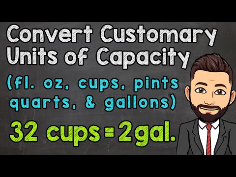 Convert Customary Units Of Capacity  Fl Oz, C, Pt, Qt, And G