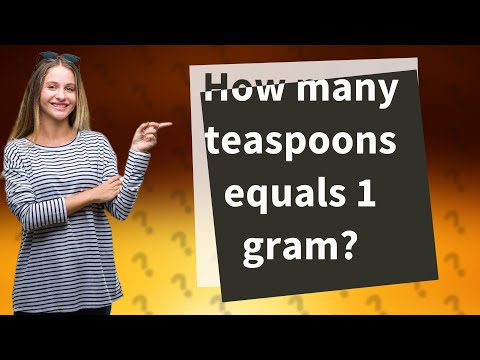 How Many Teaspoons Equals 1 Gram?