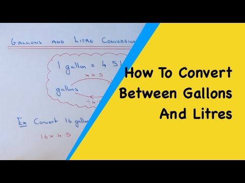 Gallons And Litres Converting. How To Change Between Gallons And Litres.