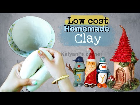 Homemade Paper Clay At Low Cost  Paper Clay Recipe  Air-Dry Clay Kalyani'S Corner