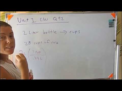 Unit 1 Cw Q92 - Solving Applications With Conversion Of Liters To Cups