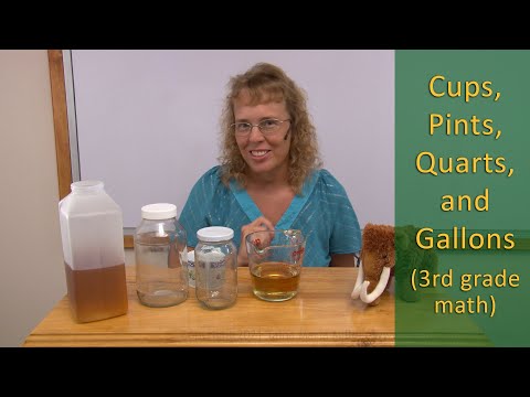 Cups, Pints, Quarts, And Gallons (Third Grade Math)