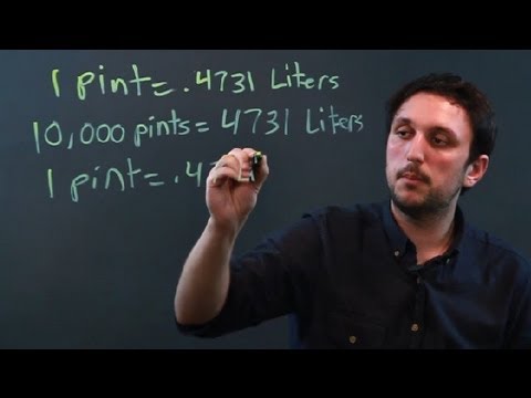 How To Change The Volume Of Pints To Liters : Metric System