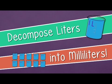 Decompose Liters Into Milliliters!  Engageny Grade 3 Module 2 Lesson 9